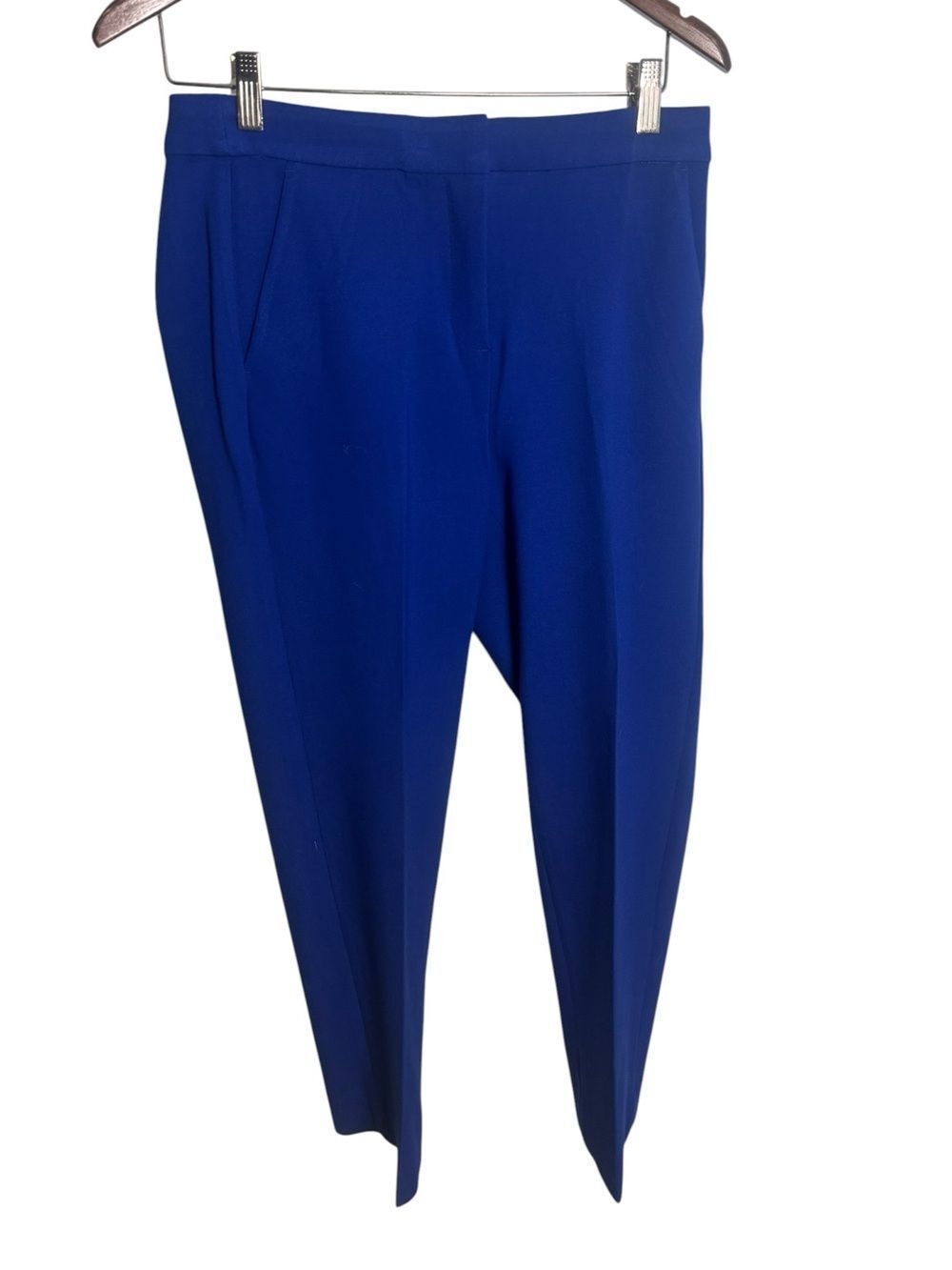 J.Crew Women Kate Royal Blue Straight Leg Stretch Pants 4 - Picture 6 of 10